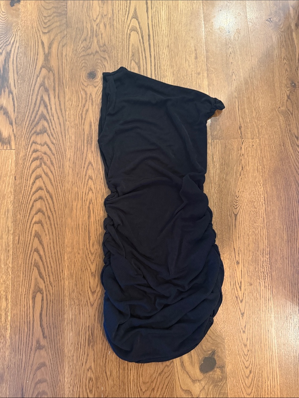 Black Ruched Bodycon Dress